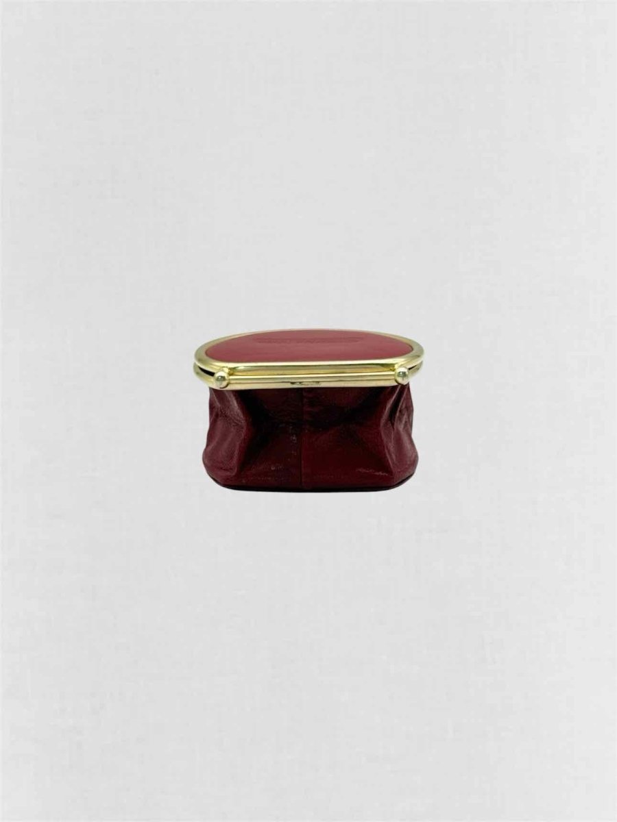 Pre-loved CHRISTIAN DIOR Vintage Burgundy Coin Wallet at Reems Closet