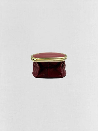 Pre-loved CHRISTIAN DIOR Vintage Burgundy Coin Wallet at Reems Closet