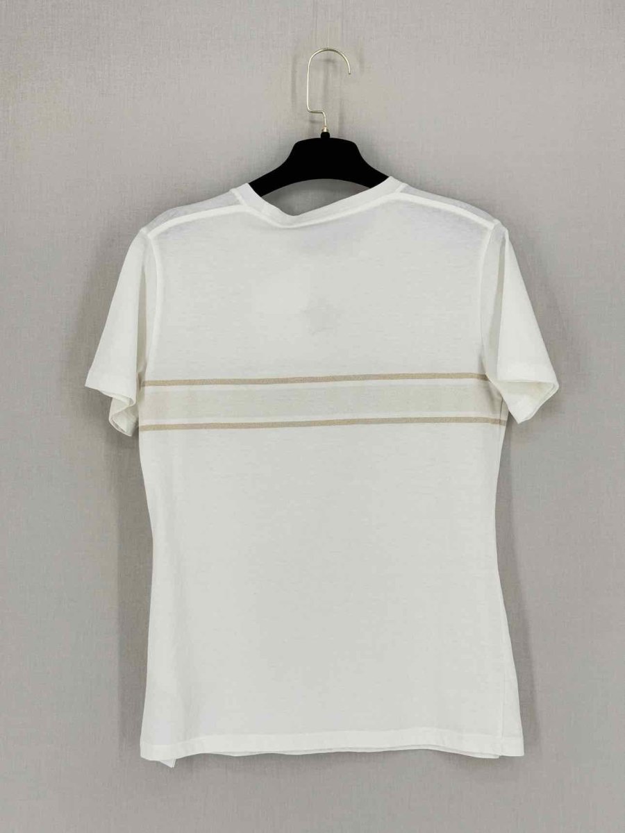 Pre - loved CHRISTIAN DIOR White Logo Size Small T-shirt at Reems Closet