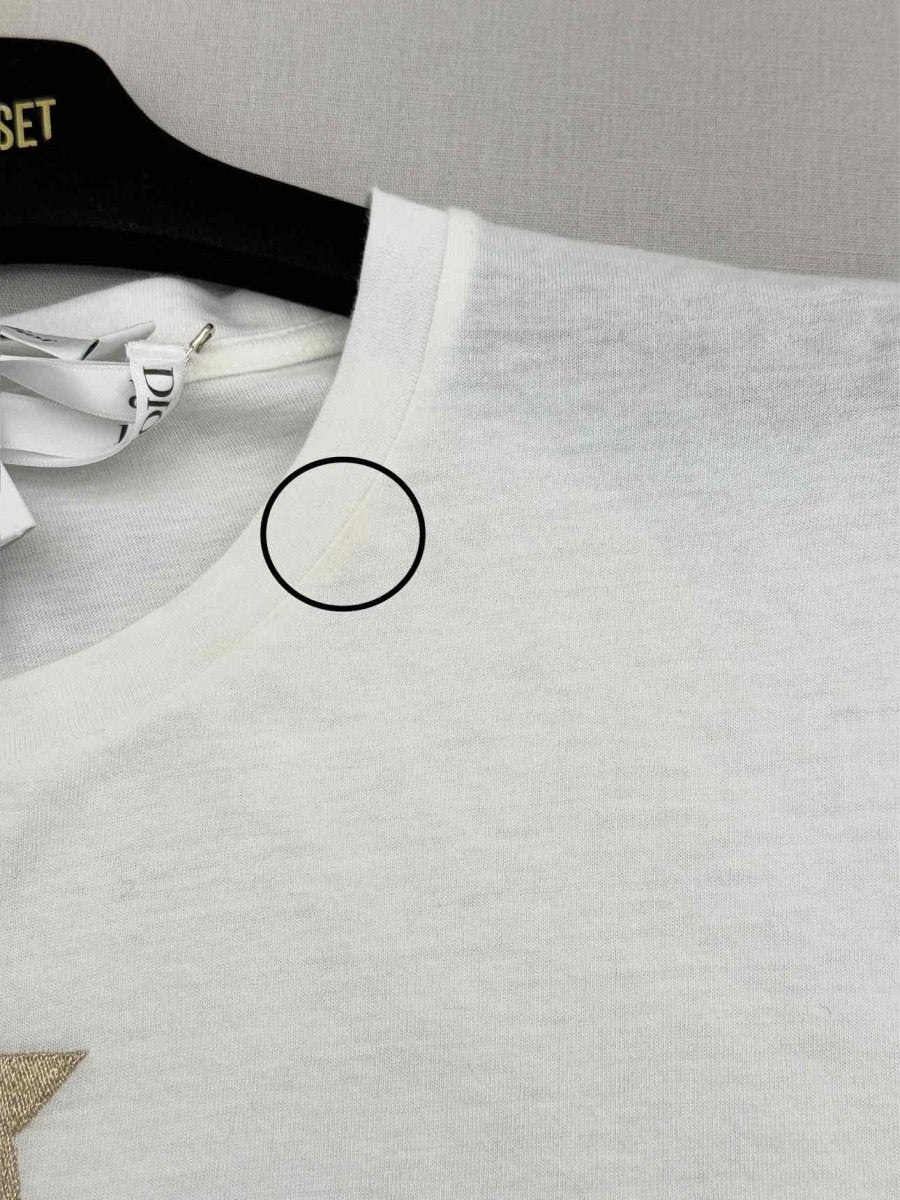 Pre - loved CHRISTIAN DIOR White Logo Size Small T-shirt at Reems Closet