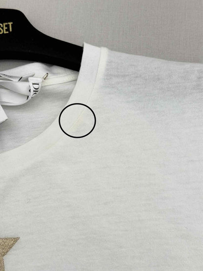 Pre - loved CHRISTIAN DIOR White Logo Size Small T-shirt at Reems Closet
