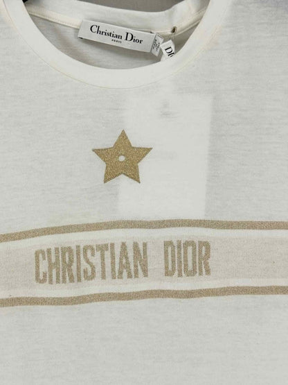 Pre - loved CHRISTIAN DIOR White Logo Size Small T-shirt at Reems Closet