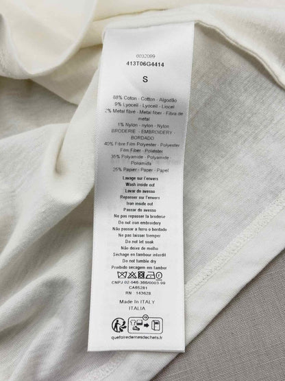 Pre - loved CHRISTIAN DIOR White Logo Size Small T-shirt at Reems Closet