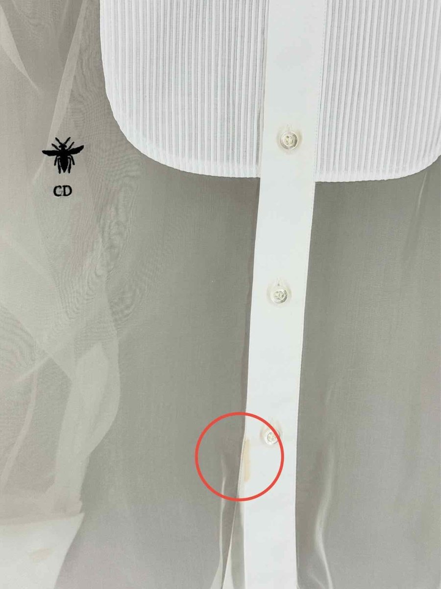 Pre - loved CHRISTIAN DIOR White Size US 2 Shirt at Reems Closet