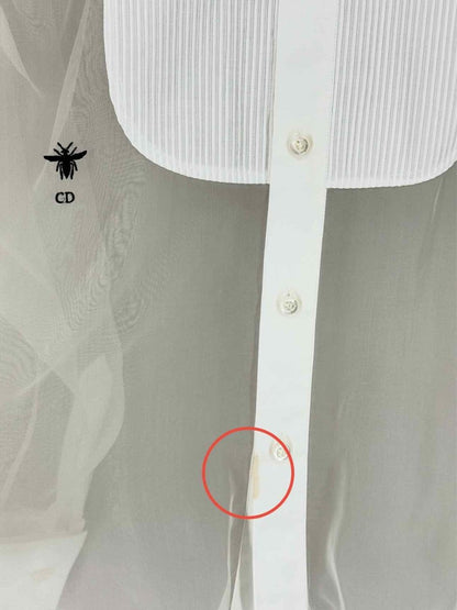 Pre - loved CHRISTIAN DIOR White Size US 2 Shirt at Reems Closet