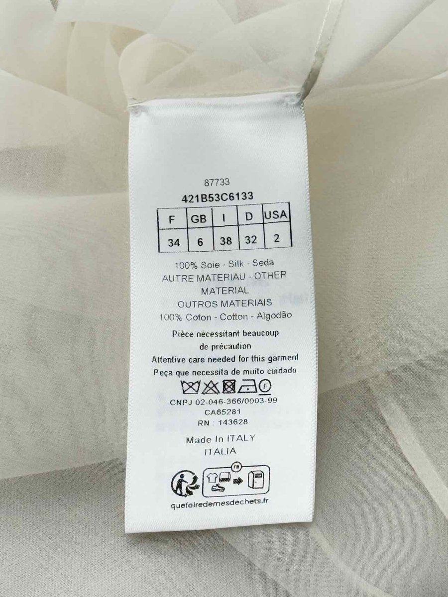 Pre - loved CHRISTIAN DIOR White Size US 2 Shirt at Reems Closet