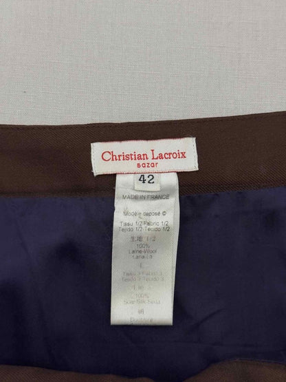 Pre - loved CHRISTIAN LACROIX 90s Size US 6 Knee Length Skirt at Reems Closet