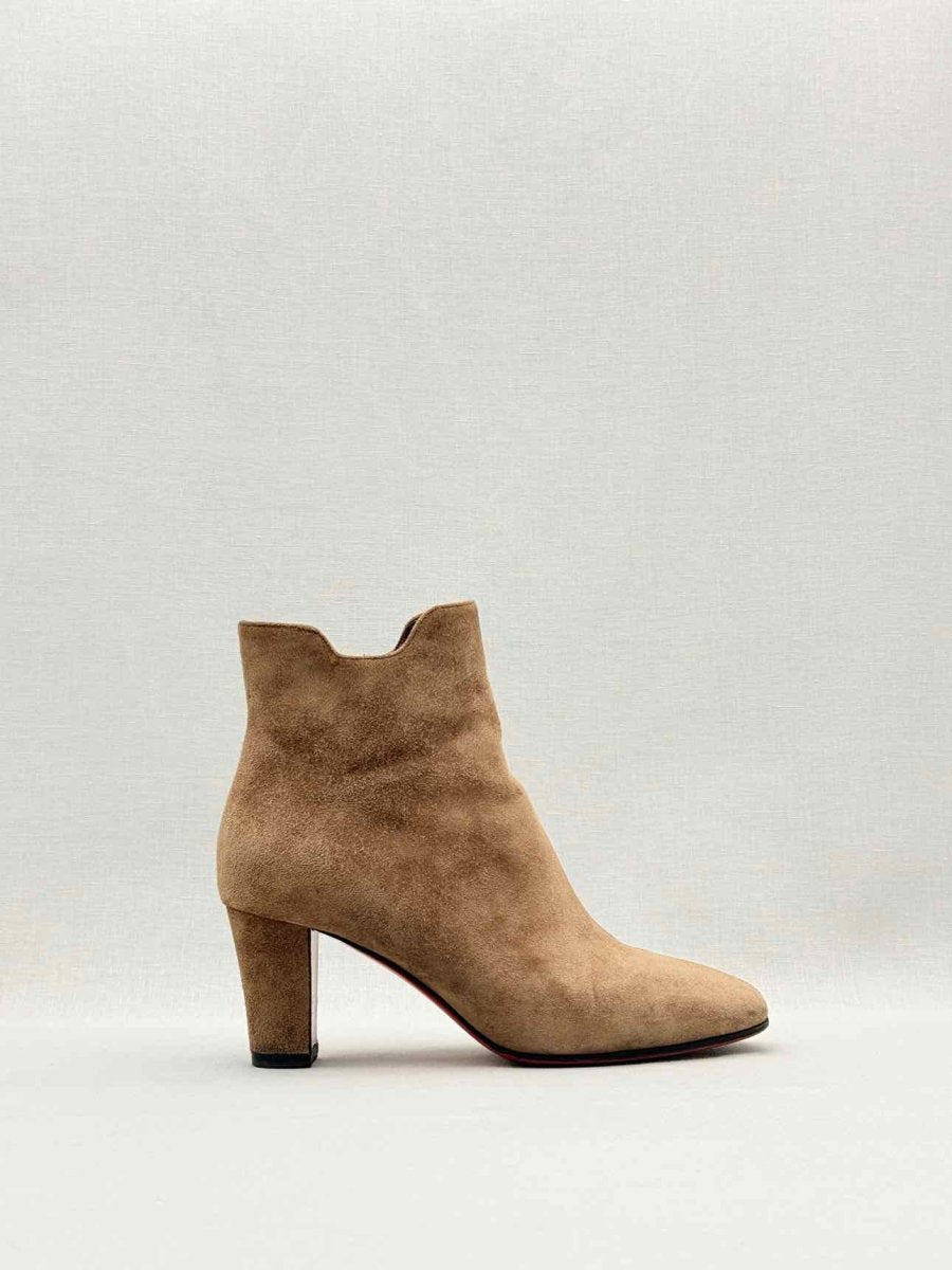 Pre - loved CHRISTIAN LOUBOUTIN Beige Size EU 36 Ankle Boots at Reems Closet