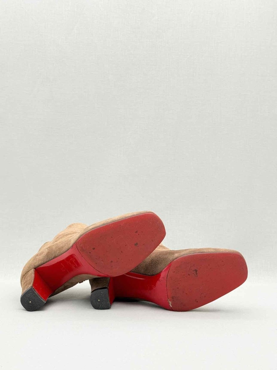 Pre - loved CHRISTIAN LOUBOUTIN Beige Size EU 36 Ankle Boots at Reems Closet