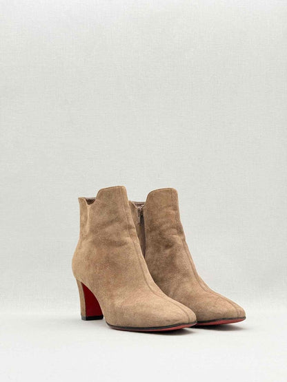 Pre - loved CHRISTIAN LOUBOUTIN Beige Size EU 36 Ankle Boots at Reems Closet