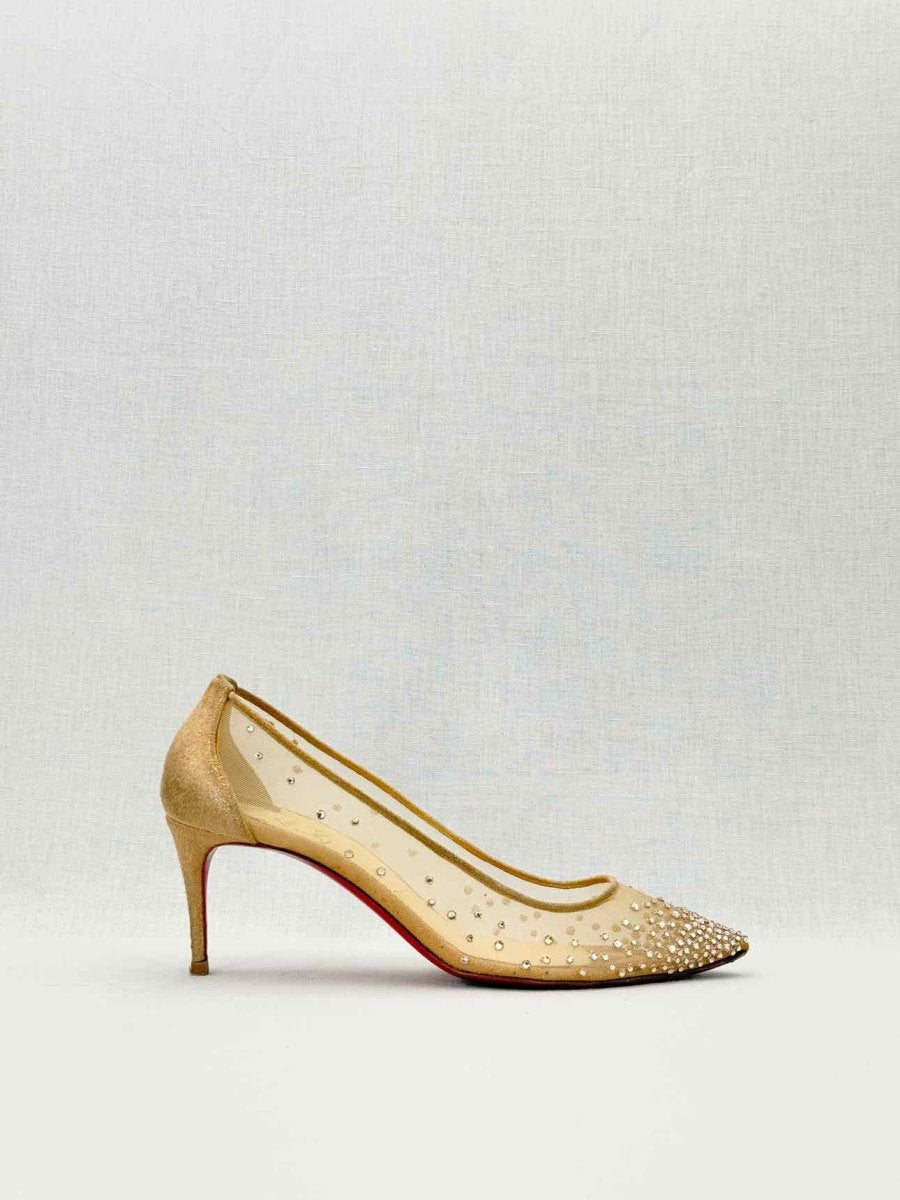 Pre - loved CHRISTIAN LOUBOUTIN Beige Size EU 38.5 Pumps at Reems Closet