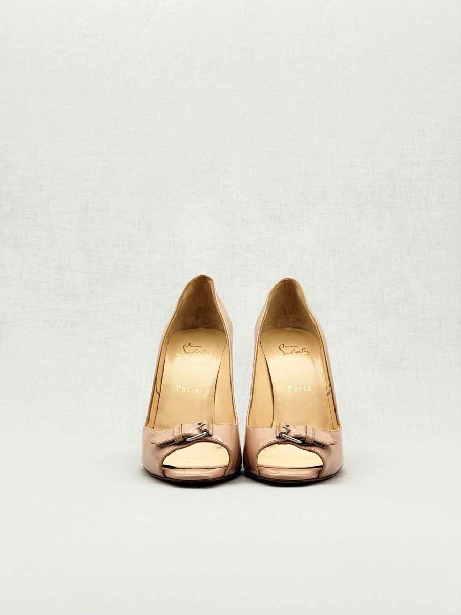Pre - loved CHRISTIAN LOUBOUTIN Beige Size EU 40.5 Pumps at Reems Closet
