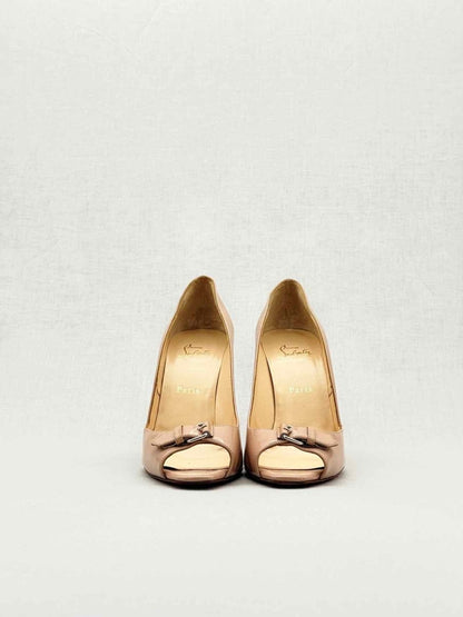 Pre - loved CHRISTIAN LOUBOUTIN Beige Size EU 40.5 Pumps at Reems Closet