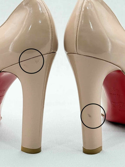 Pre - loved CHRISTIAN LOUBOUTIN Beige Size EU 40.5 Pumps at Reems Closet