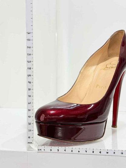 Pre-loved CHRISTIAN LOUBOUTIN Bianca Burgundy Size EU 38.5 Pumps at Reems Closet