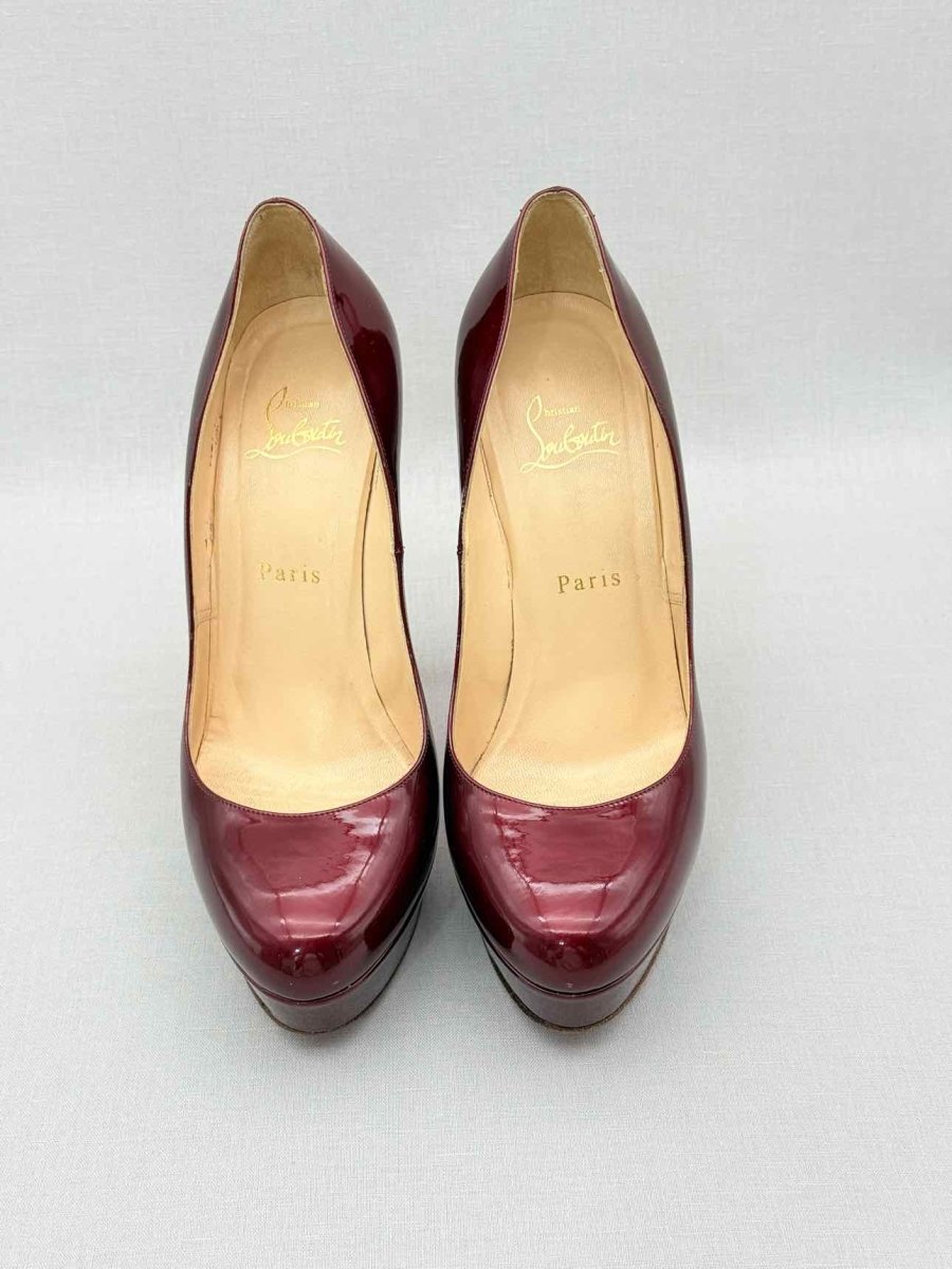 Pre-loved CHRISTIAN LOUBOUTIN Bianca Burgundy Size EU 38.5 Pumps at Reems Closet
