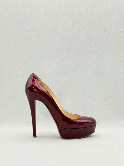 Pre-loved CHRISTIAN LOUBOUTIN Bianca Burgundy Size EU 38.5 Pumps at Reems Closet
