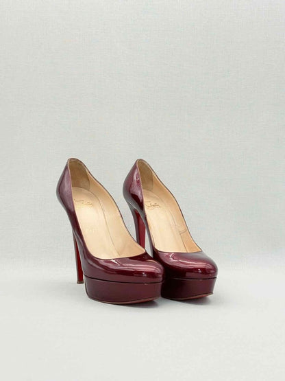 Pre-loved CHRISTIAN LOUBOUTIN Bianca Burgundy Size EU 38.5 Pumps at Reems Closet