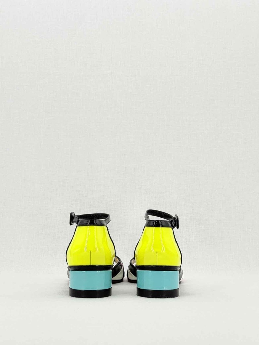 Pre - loved CHRISTIAN LOUBOUTIN Black Multicolor Size EU 38 Sandals at Reems Closet