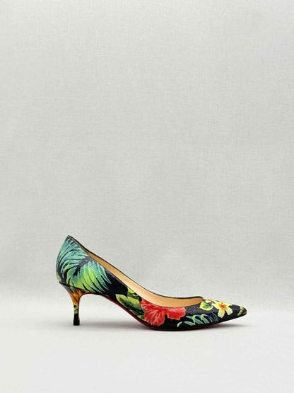 Pre-loved CHRISTIAN LOUBOUTIN Black Multicolor Size EU 38.5 Pumps at Reems Closet