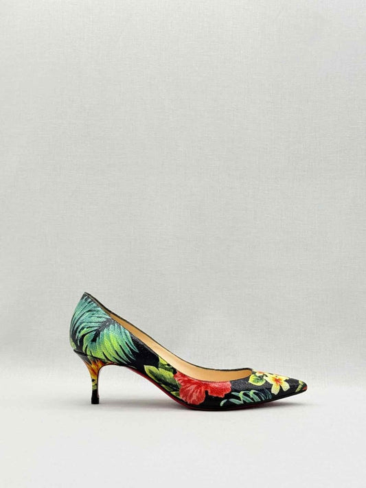 Pre-loved CHRISTIAN LOUBOUTIN Black Multicolor Size EU 38.5 Pumps at Reems Closet