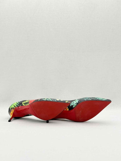 Pre-loved CHRISTIAN LOUBOUTIN Black Multicolor Size EU 38.5 Pumps at Reems Closet