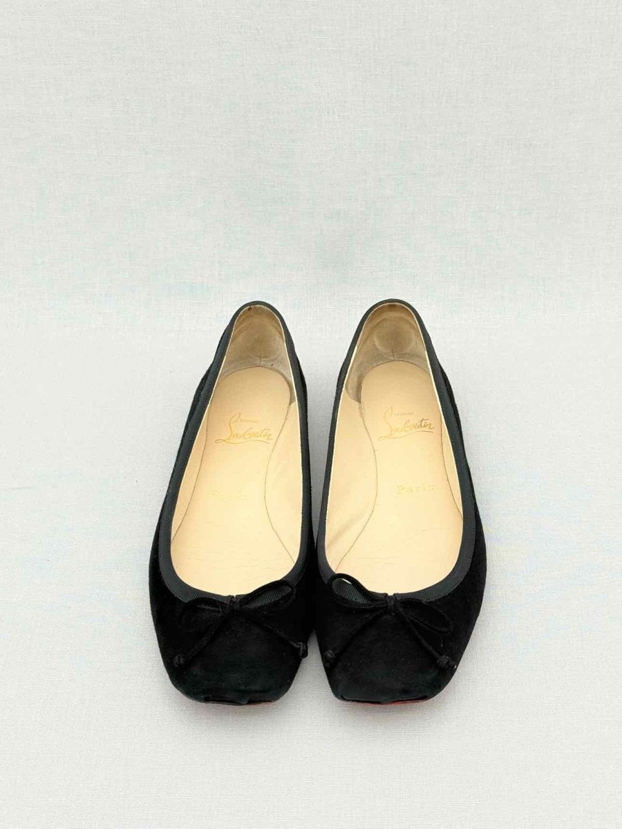 Pre - loved CHRISTIAN LOUBOUTIN Black Size EU 38.5 Flats at Reems Closet
