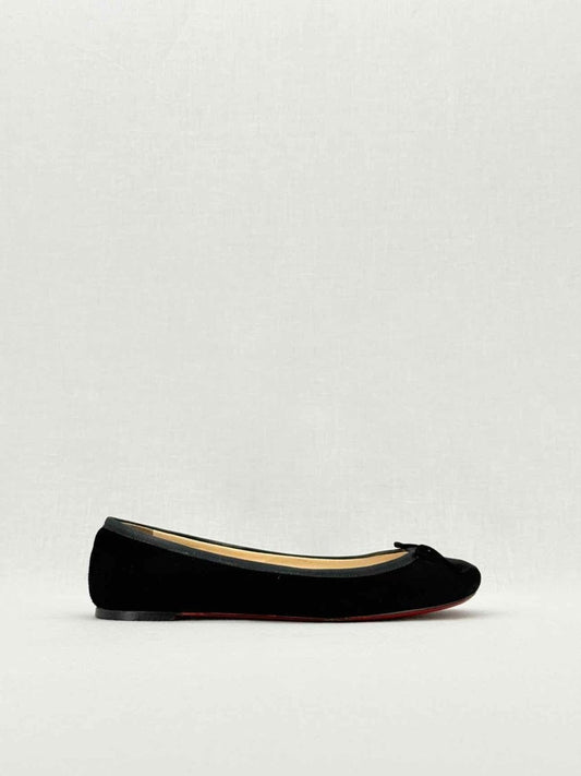 Pre - loved CHRISTIAN LOUBOUTIN Black Size EU 38.5 Flats at Reems Closet