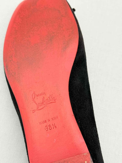 Pre - loved CHRISTIAN LOUBOUTIN Black Size EU 38.5 Flats at Reems Closet