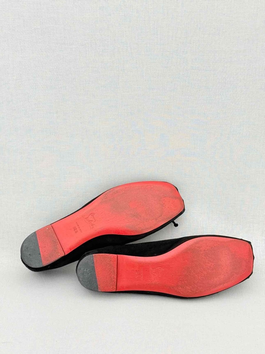 Pre - loved CHRISTIAN LOUBOUTIN Black Size EU 38.5 Flats at Reems Closet