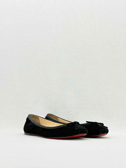 Pre - loved CHRISTIAN LOUBOUTIN Black Size EU 38.5 Flats at Reems Closet