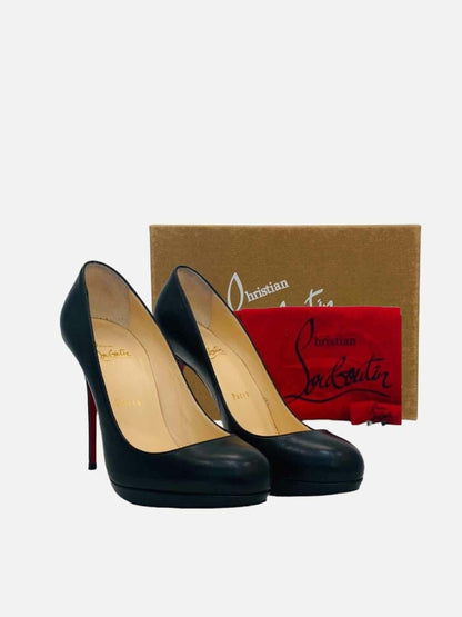 Pre - loved CHRISTIAN LOUBOUTIN Black Size EU 38.5 Pumps at Reems Closet