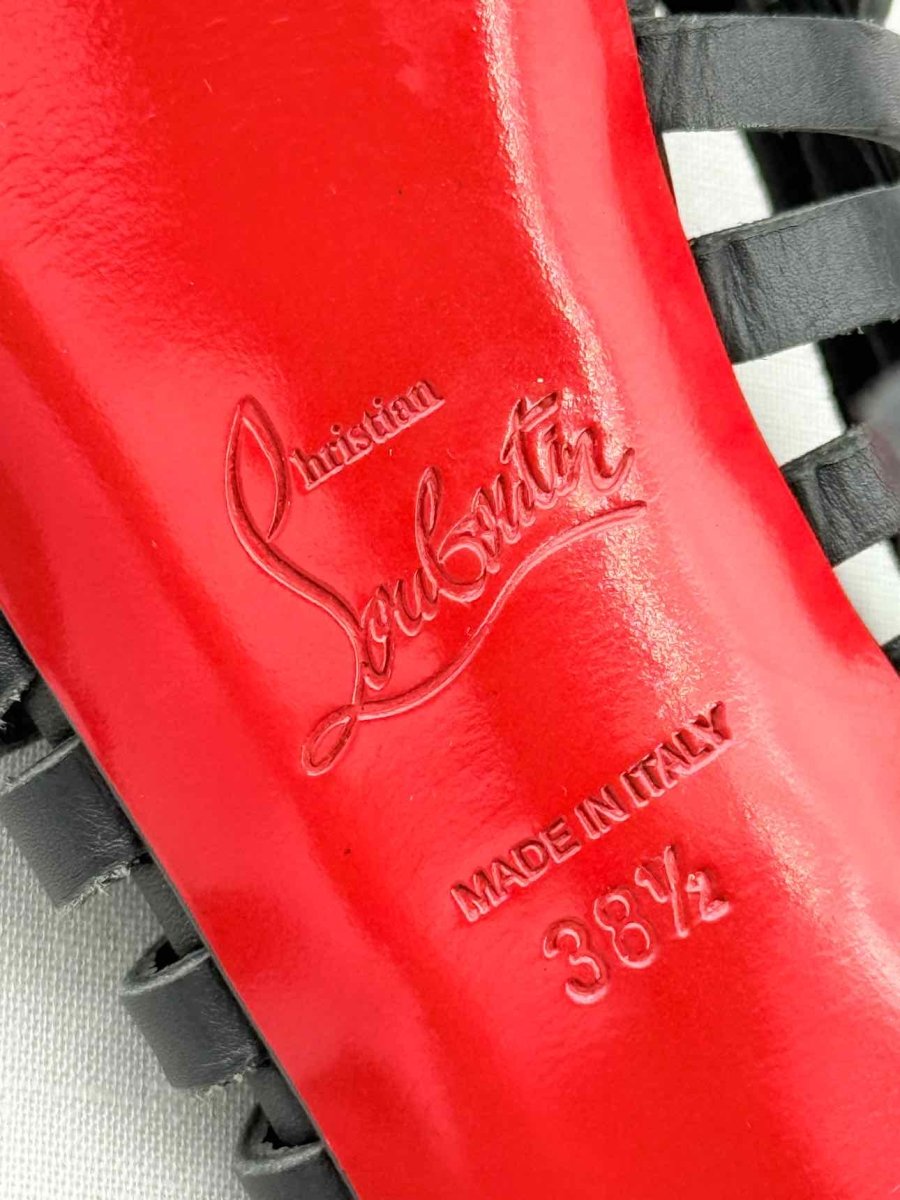 Pre - loved CHRISTIAN LOUBOUTIN Black Size EU 38.5 Slingbacks at Reems Closet