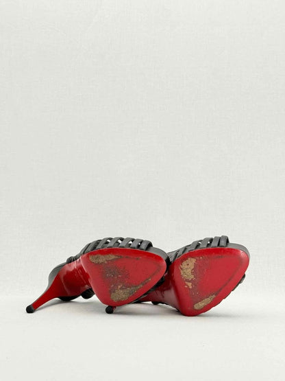 Pre - loved CHRISTIAN LOUBOUTIN Black Size EU 38.5 Slingbacks at Reems Closet