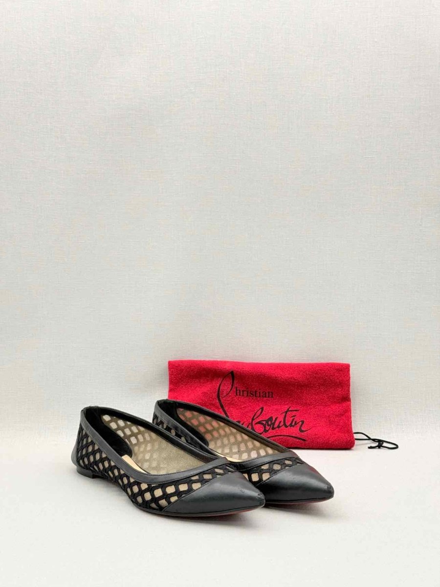Pre-loved CHRISTIAN LOUBOUTIN Black Size EU 39 Ballet Flats at Reems Closet