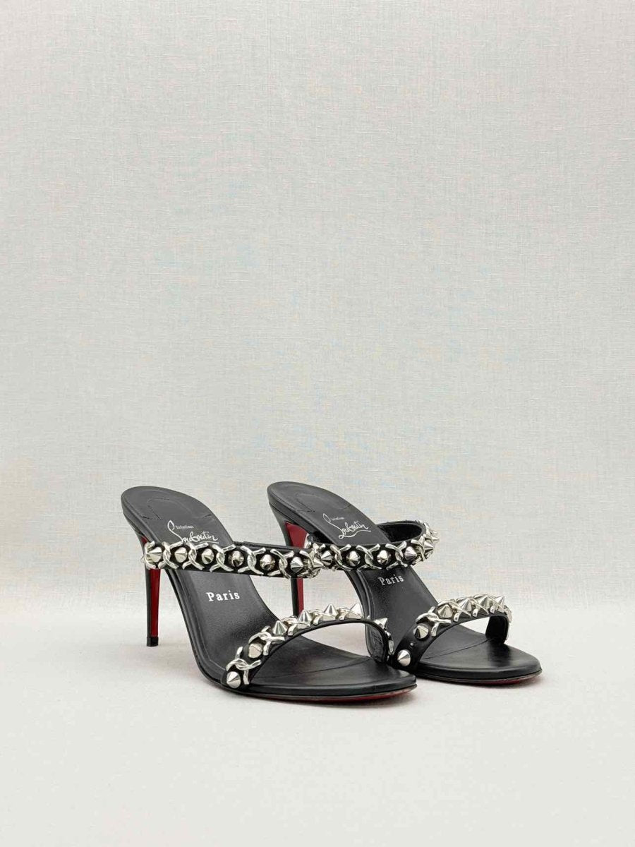 Pre-loved CHRISTIAN LOUBOUTIN Black Size EU 39 Heeled Sandals at Reems Closet