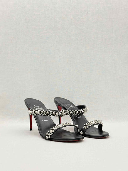 Pre-loved CHRISTIAN LOUBOUTIN Black Size EU 39 Heeled Sandals at Reems Closet