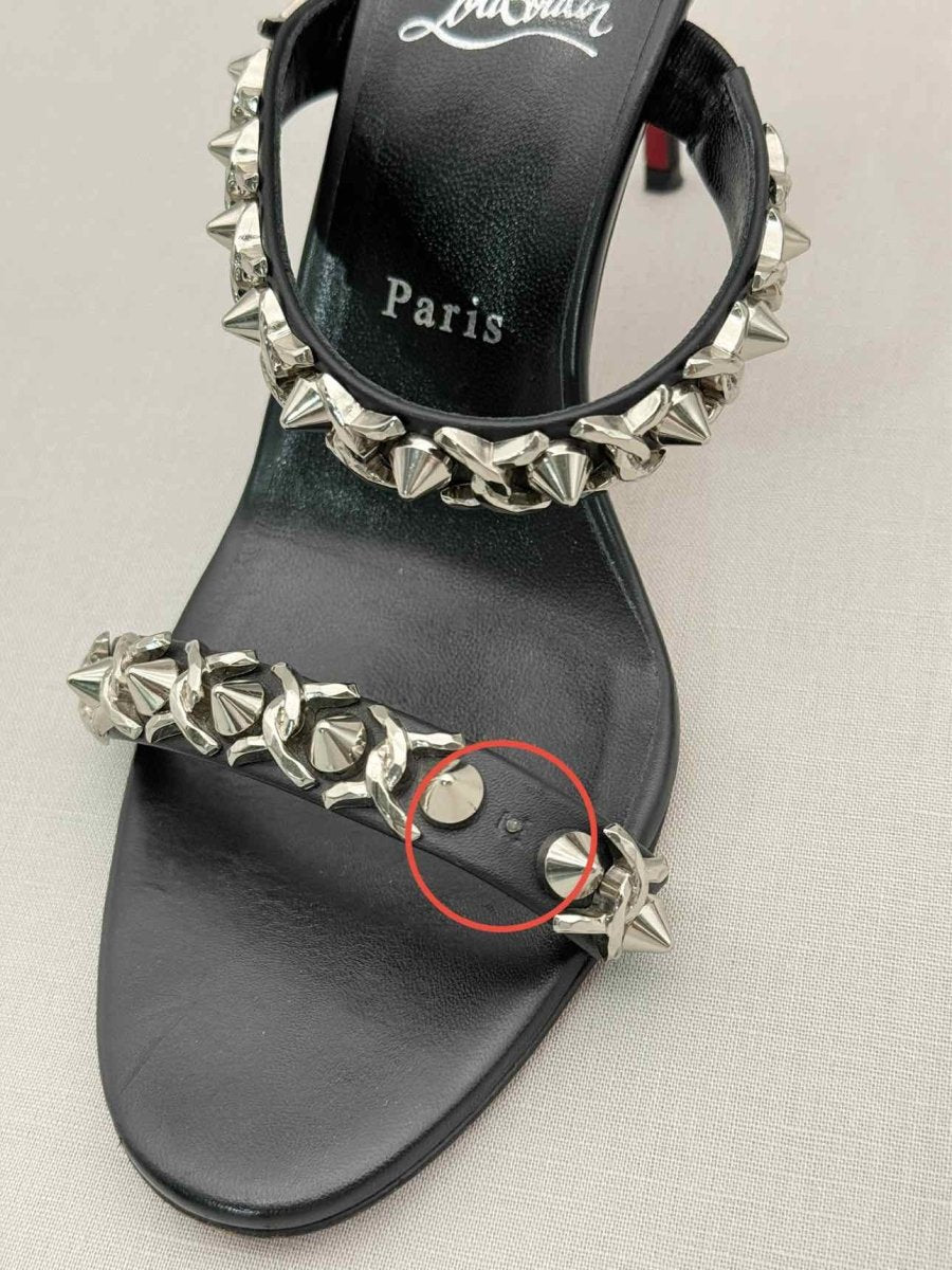 Pre-loved CHRISTIAN LOUBOUTIN Black Size EU 39 Heeled Sandals at Reems Closet