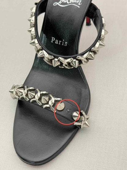 Pre-loved CHRISTIAN LOUBOUTIN Black Size EU 39 Heeled Sandals at Reems Closet