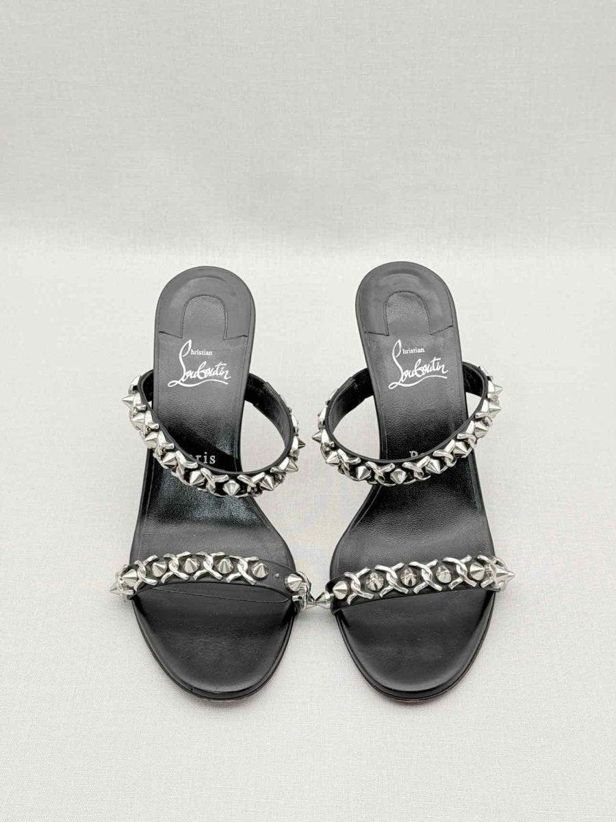 Pre-loved CHRISTIAN LOUBOUTIN Black Size EU 39 Heeled Sandals at Reems Closet