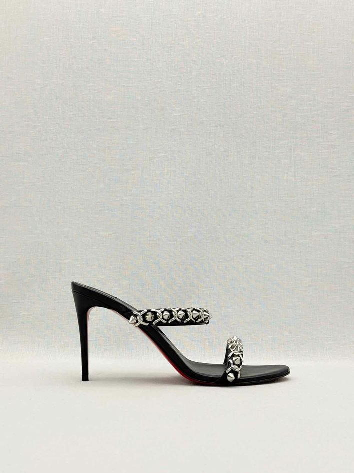 Pre-loved CHRISTIAN LOUBOUTIN Black Size EU 39 Heeled Sandals at Reems Closet