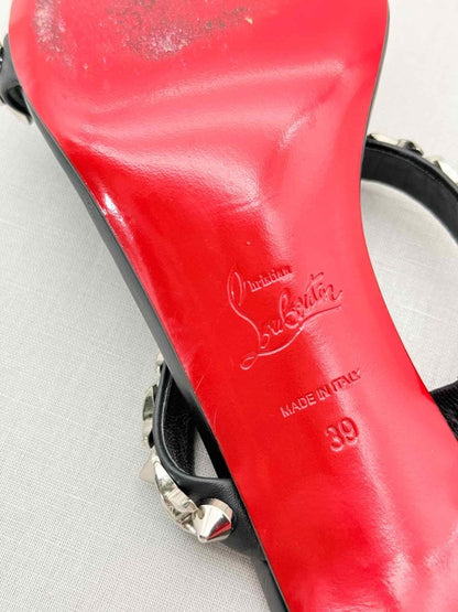 Pre-loved CHRISTIAN LOUBOUTIN Black Size EU 39 Heeled Sandals at Reems Closet