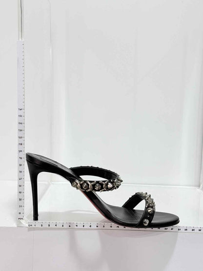 Pre-loved CHRISTIAN LOUBOUTIN Black Size EU 39 Heeled Sandals at Reems Closet