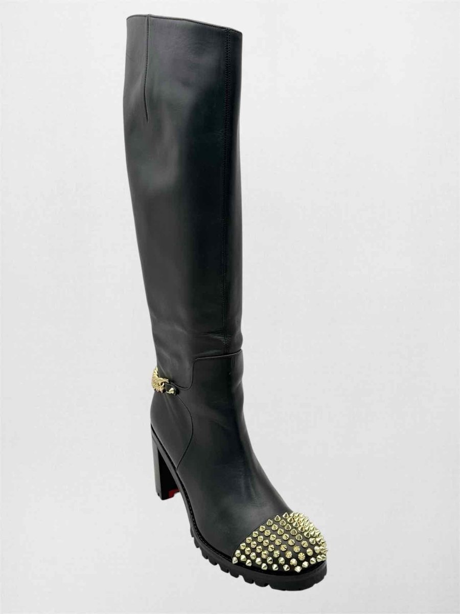 Pre-loved CHRISTIAN LOUBOUTIN Black Size EU 39 Knee High Boots at Reems Closet