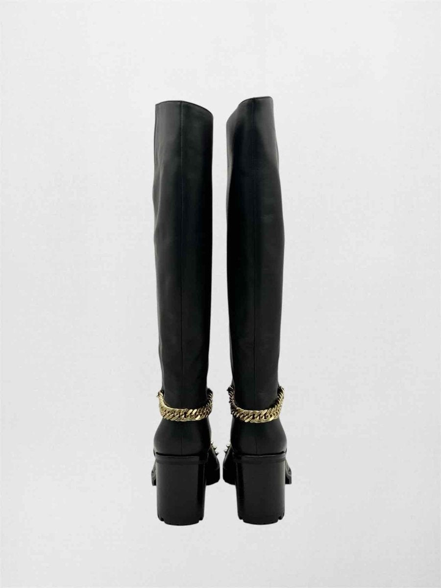 Pre-loved CHRISTIAN LOUBOUTIN Black Size EU 39 Knee High Boots at Reems Closet
