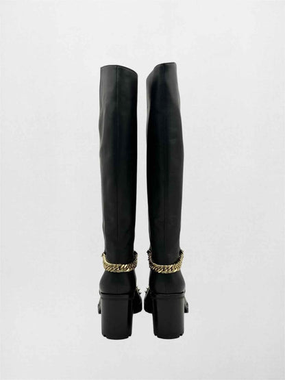 Pre-loved CHRISTIAN LOUBOUTIN Black Size EU 39 Knee High Boots at Reems Closet