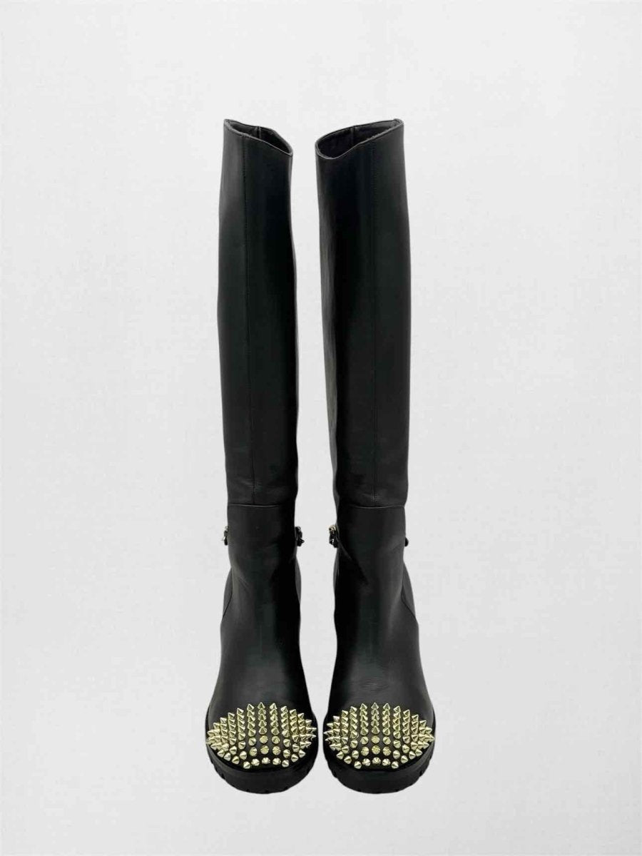 Pre-loved CHRISTIAN LOUBOUTIN Black Size EU 39 Knee High Boots at Reems Closet