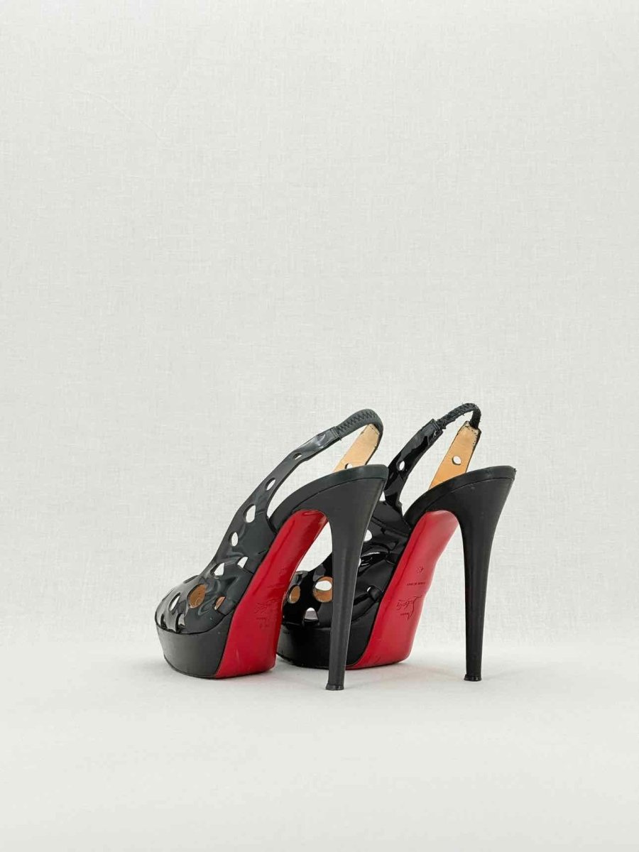 Pre - loved CHRISTIAN LOUBOUTIN Black Size EU 40 Heeled Sandals at Reems Closet