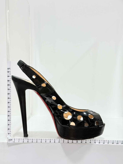 Pre - loved CHRISTIAN LOUBOUTIN Black Size EU 40 Heeled Sandals at Reems Closet