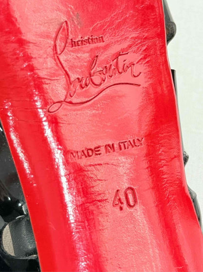 Pre - loved CHRISTIAN LOUBOUTIN Black Size EU 40 Heeled Sandals at Reems Closet